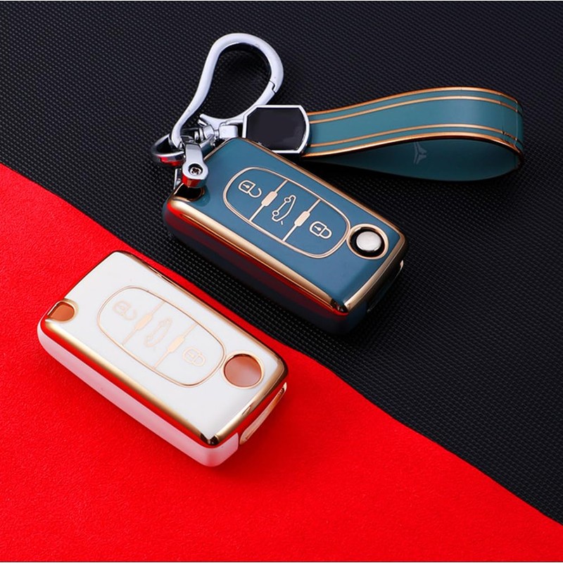Chaexii Car Key Protector Key Cover for Peugeot 207 307