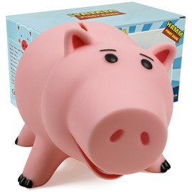 QUEENTAS Hamm Toy Story Piggy Banks for Kids Large Pig Money Box Pink Plastic Savings Bank for Children Kids Practical Birthday