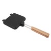 Double Sided Frying Pan Aluminum Solid Wood Anti Stick Stovetop