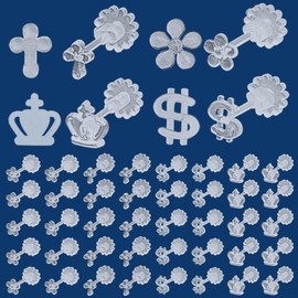 20 Pairs Clear Earrings, SourceTon 4 Unique Style Clear Earrings With Soft Rubber Back, Earrings Prefect for Sensitive Ears, Plastic Clear Earrings Ideal for Work and Sports