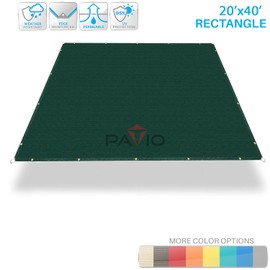 Patio Paradise 20'x40' Sun Shade Sail Rectangle Straight Edge, Green Outdoor Shade Canopy Pergola Cover Shade Cloth with Grommets UV Block Fabric for Backyard Deck Garden Activities