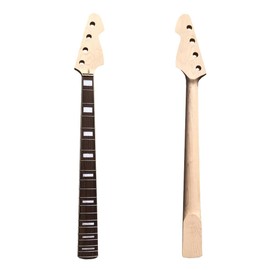 Vetimobato Maple Bass Guitar Neck Precision Bass/Jazz Bass Neck Maple/Rosewood Fretboard Bolt On Finished/Unfinished Bass Neck Replacement (4 String 22 Fret 32inch 38mm Nut and 65mm Heel)