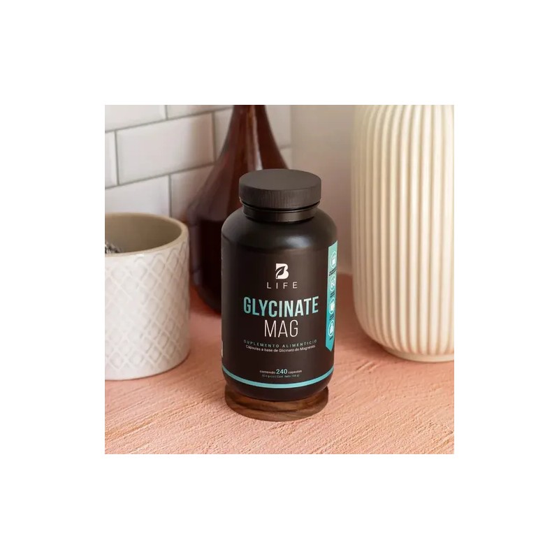 Frasco Glicinato Magnesio 240 Capsulas 144gr B Life