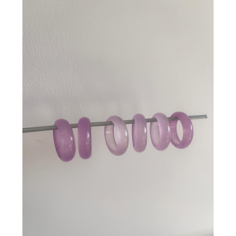 Jade Ring for Women, Lavender Ice Jade Band Ring Real