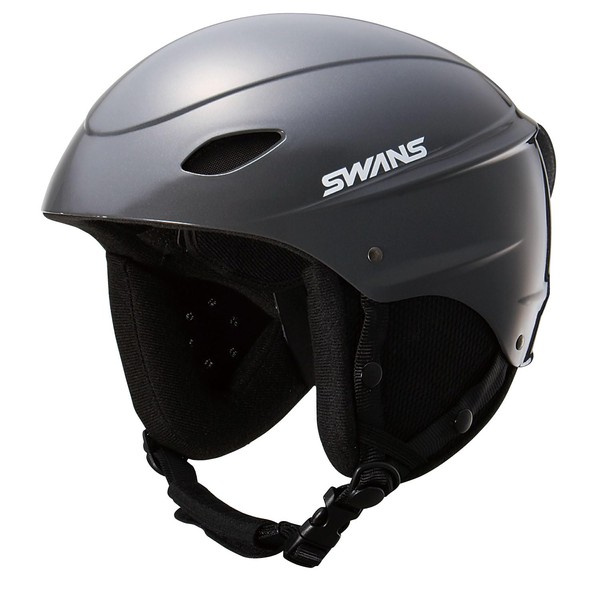 SWANS H-451R P1 GMR Gun Metallic Ski Snowboard Helmet for Adults Large Size 22.8 - 25.2 inches (58 - 64 cm)