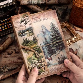 icceemee 160 Sheets of Nature Scrapbook Paper, journaling Scrapbook Supplies Craft Collage Paper Set, Junk Journal Bullet Journal Poster Room Decor for Card Making Decorative Gifts