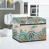 Mumeson Boho Flower Dragonfly Sewing Machine Cover, Portable Dust Protection