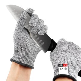 Cut Resistant Glove Level 5 Protection Safety Stainless Steel Cut Proof Stab Resistant Wire Metal Mesh Butcher Glove for Oyster Shucking,Fish Fillet Processing,Mandolin Slicing,Meat Cutting