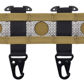 ZOEKIM Tactical Belt Clip Molle Gear Clip Clash Hook Hanging Carabiner, T-Mount MOLLE Webbing Battle Belt Clip Metal Key Holder Vest Accessories