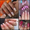 240Pcs Medium Square Nail Tips, Half Matte Full Cover Gel