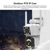 Outdoor WiFi Surveillance Camera 2 Lens Security PTZ IP Cam