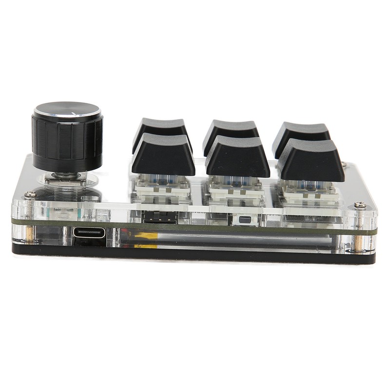 Mechanical Gaming Keypad 6 Keys 1 Knob Small USB Wireless