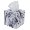 Tissue Box with Marble Printing Square Toilet Paper Holder for
