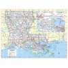 Cool Owl Maps Lousiana State Wall Map Poster Large Print