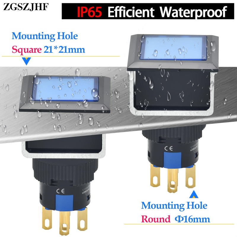 Square Momentary Push Button Switch Ultra Thin 21 * 21mm