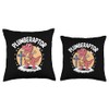 Plumbing Dinosaur T-Rex Pipe Wrench Dino Funny Plumber Throw Pillow