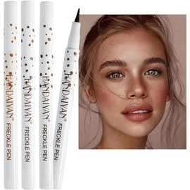 Aczyqws Freckle Pen Makeup,Natural Lifelike Fake Freckles Magic Freckle Color Pen,Soft Waterproof Long lasting Pen (Light Brown)