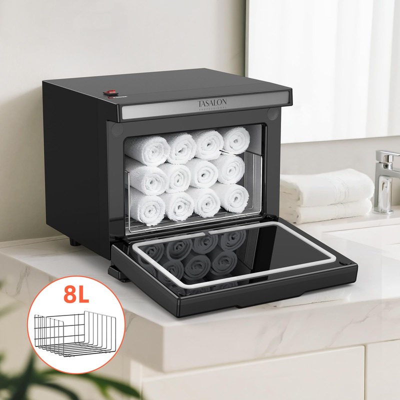 TASALON 8L Towel Warmer Hot Cabinet Box, Aluminum Inner Chamber,