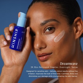 Kinship Dreamwave 2% Bio-Retinoid Overnight Renewal Serum - Retinol for Sensitive Skin - Smooth Wrinkles - Niacinamide + Tranexamic Acid - Brighten, Moisturize, Reduce Redness (1 Oz)