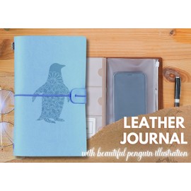 InnoBeta Penguin Gifts for Women/Men, Gifts for Penguin Lover, Penguin Journal, Notebook, Sketchbook, Travel Diary, 7.8x5 Inches