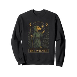 The Wiener - Doxie Lover Funny Tarot Card Sweatshirt