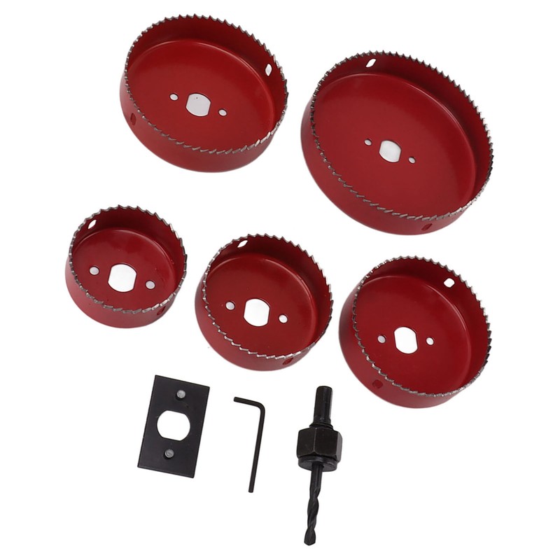 8 Piece Set Hole Saw Center Drill Bit Cutting Hole