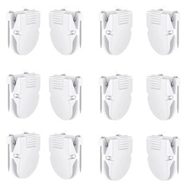 YTUONIG 12 Pcs Cubicle Clips, Fabric Panel Cubicle Accessories Fabric Partition Panel Wall Clip Office Photos Wall for Notes Memos Standard Size, Workspace Organization Accessories (White)