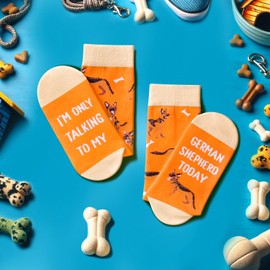 Zmart Novelty Unisex German Shepherd Socks for Women Men, Crazy German Shepherd Gifts Silly Fun Funny Socks