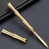 Sdjdhej Brass Bamboo Needle Puerh Tea Knife with Safety Cover