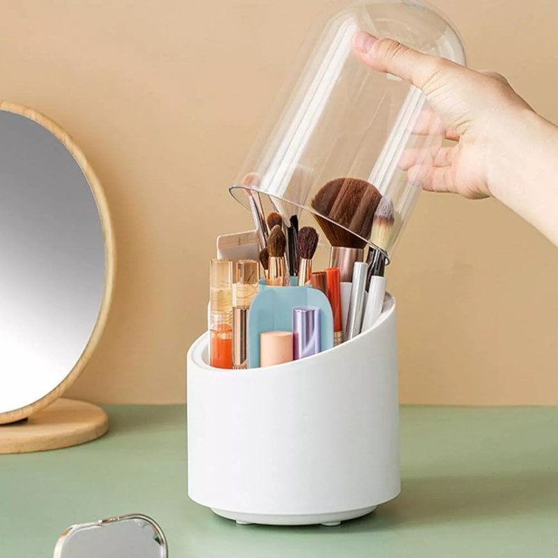 Grupo Gomar Soporte Organizador Giratorio 360° De Maquillaje Y Brochas