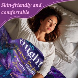 PUYTG Daughter Birthday Gifts, Daughter Gifts from Mum Dad, Birthday Gift for Daughters Blanket 60"x 50", Gift for Her Birthday Graduation Christmas Wedding