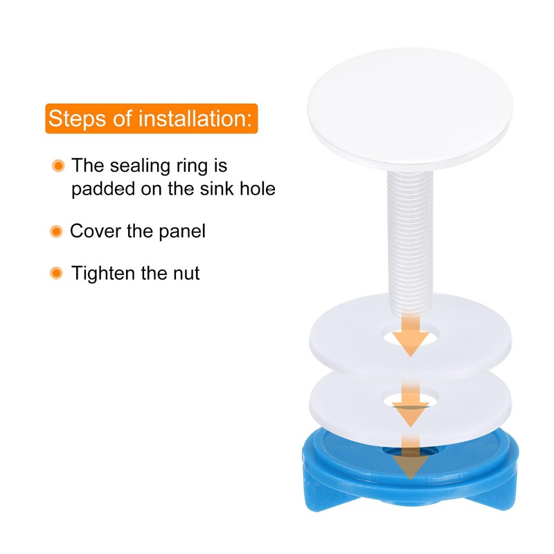 sourcing map Kitchen Faucet Hole Cover Copper, 2" Sink Hole