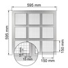 Vent Systems 2' x 2' ft Plastic Suspended Ceiling Plate