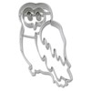 Staedter Embossing Owl Shape Cookie Cutter, Silver
