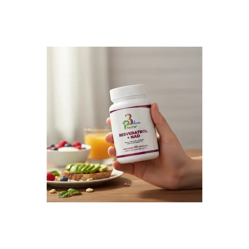 Resveratrol Nad 60 Cap 3 Balance Points, Piel Bella.