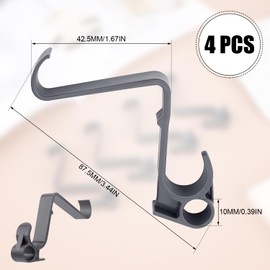 PEUTIER Pièces Crochets Pour VW California, Crochets Avec Oeillet Multifonctions Pour VW California Beach Ocean Coast Comfortline T5 T6 T6.1 VW California Accessories (Gris)