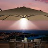 PURPLE LEAF Patio Umbrella Light with Remote Control Rechargeable with