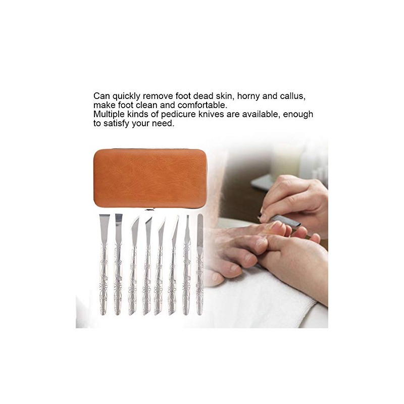 Kit Profesional de Pedicura, 8 Piezas de Limas de Acero