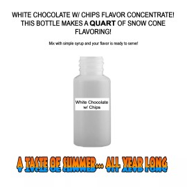 Summer Snow Entertainment WHITE CHOCOLATE W/ CHIPS SNOW CONE/SHAVED ICE FLAVOR CONCENTRATE MAKES 1 QUART