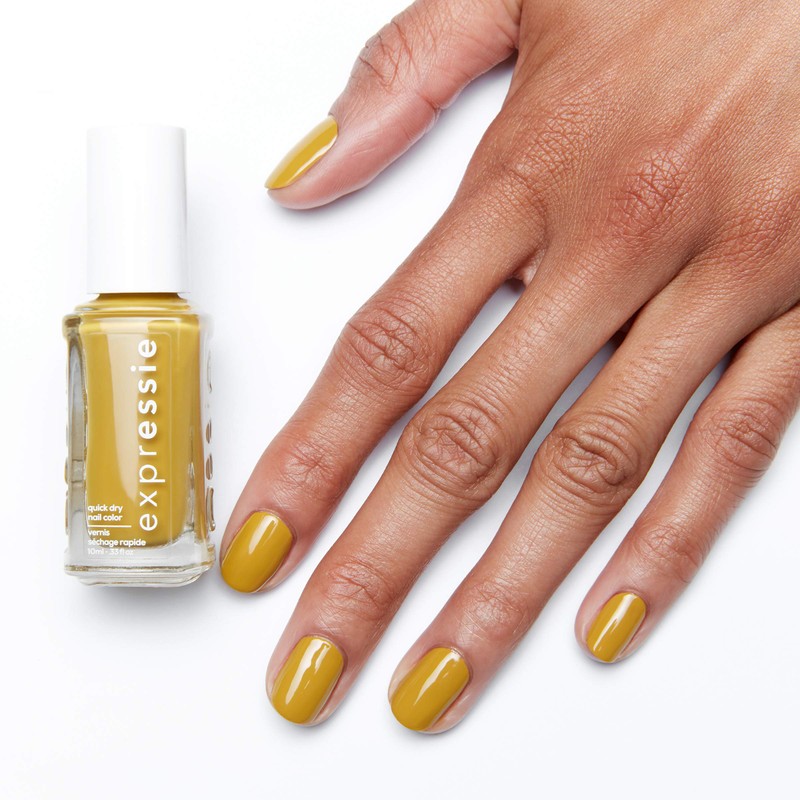 essie Expressie Nail Polish, Quick-Dry Green Yellow Nail Polish, Vegan,