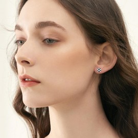 Soccer Earrings Sterling Silver Soccer Heart Stud Earrings Sports Jewelry Gifts for Women