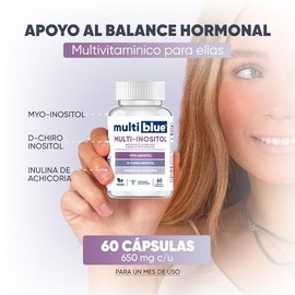 Inositol Ratio 300mg Por Porción Inulina Achicoria Apoyo Digestivo Myo Chiro 100 Natural Vegano Avanzado Lab Tested Multiblue Cápsulas