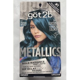 Schwarzkopf Got2b Metallic Permanent Hair Color, M77  MERMAID GREEN