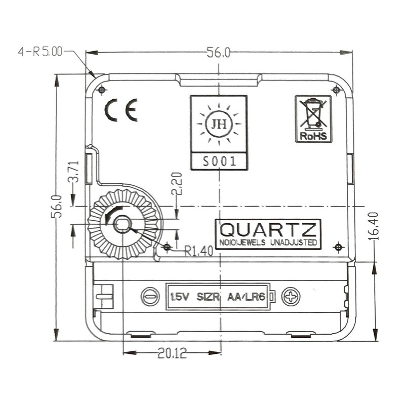 SELVA Quartz Movement Set LP with Hands Sweeping Seconds Specifically