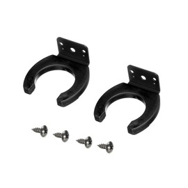 PATIKIL Microphone Holders Wall Mounted Mic Holder Microphone Hook Stands Brackets for Home Office Black 2 Pack