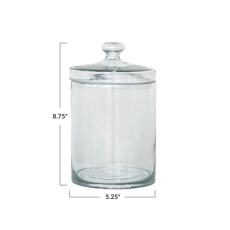 Creative Co-Op, Clear Classic Glass Jar with Lid, 7 Cup
