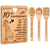 10th Wedding Anniversary Cutting Board Set, Happy 10th Anniversary Unique