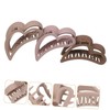 WOONEKY 3pcs Large Frosted Heart Hair Claw Clips Nonslip Hair