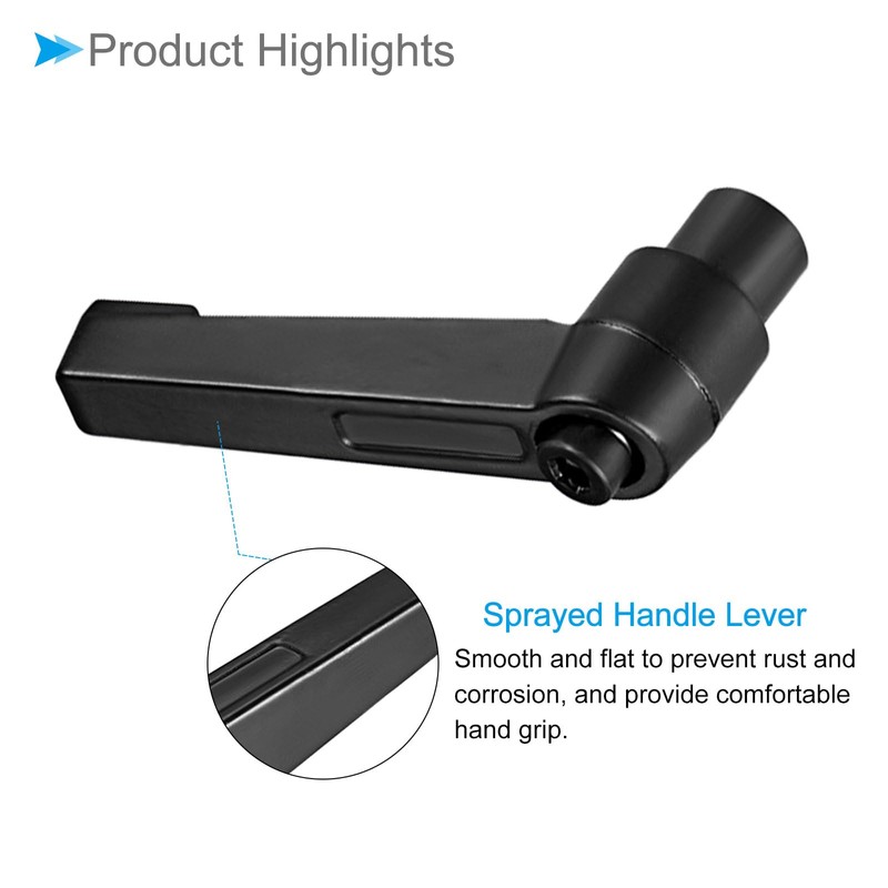 CoCud Clamp Lever Handle M6 Female Thread 46mm Lever Adjustable