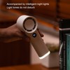 Handheld Fan LED Display Power Adjustable Portable Fan Night Light